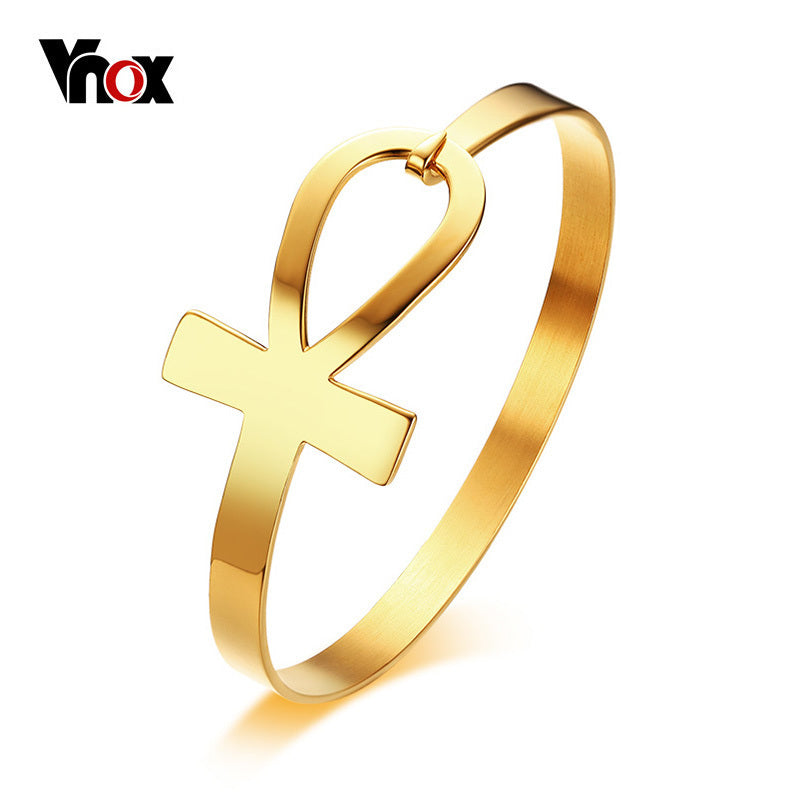 Vnox Ankh Cross Bracelet